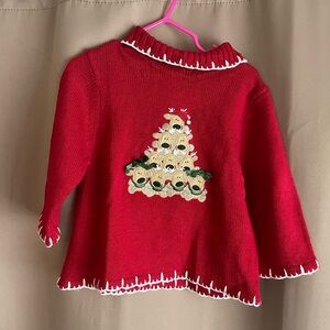 VINTAGE Christmas Sweater B.T. KIDS Unisex 24 months acrylic reindeer